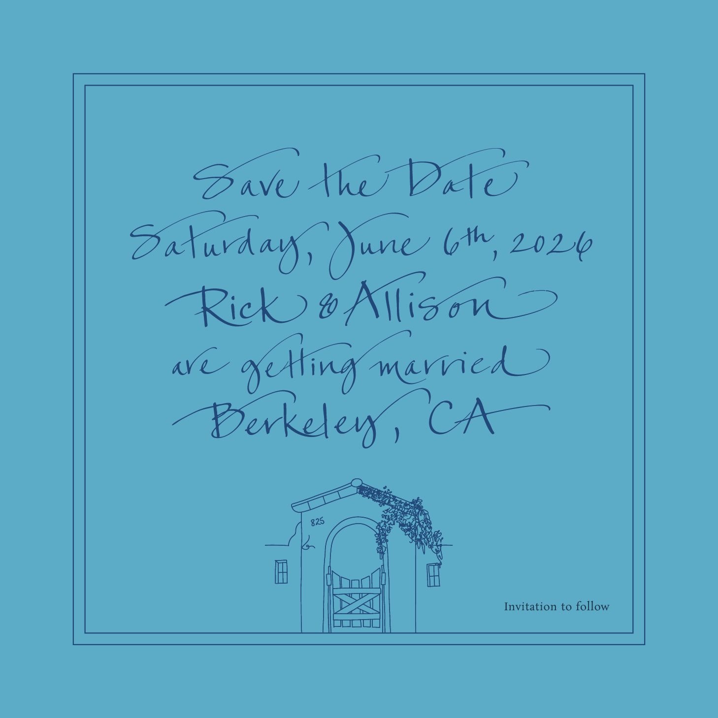 Save the date card