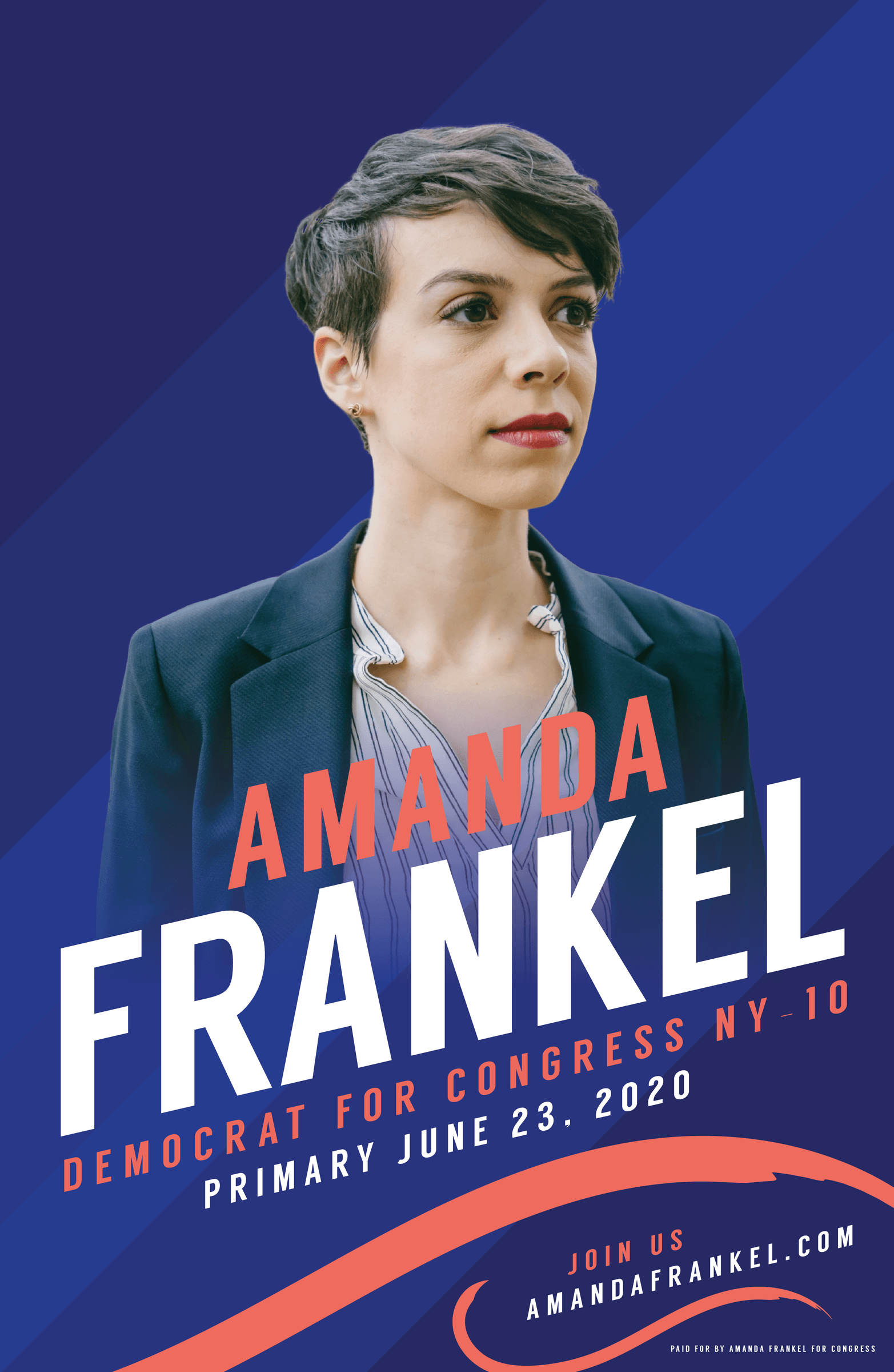 Amanda Frankel for Congress campaign poster
